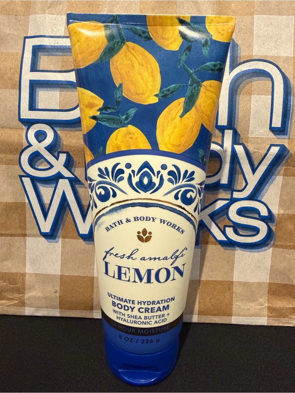 Bath & Body Works Fresh Amalfi Lemon Body Cream - Blue/Yellow